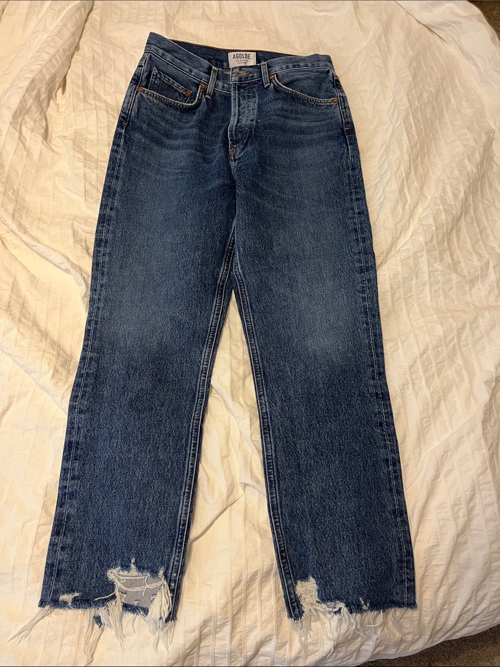 AGOLDE RILEY HIGH RISE CROP JEAN